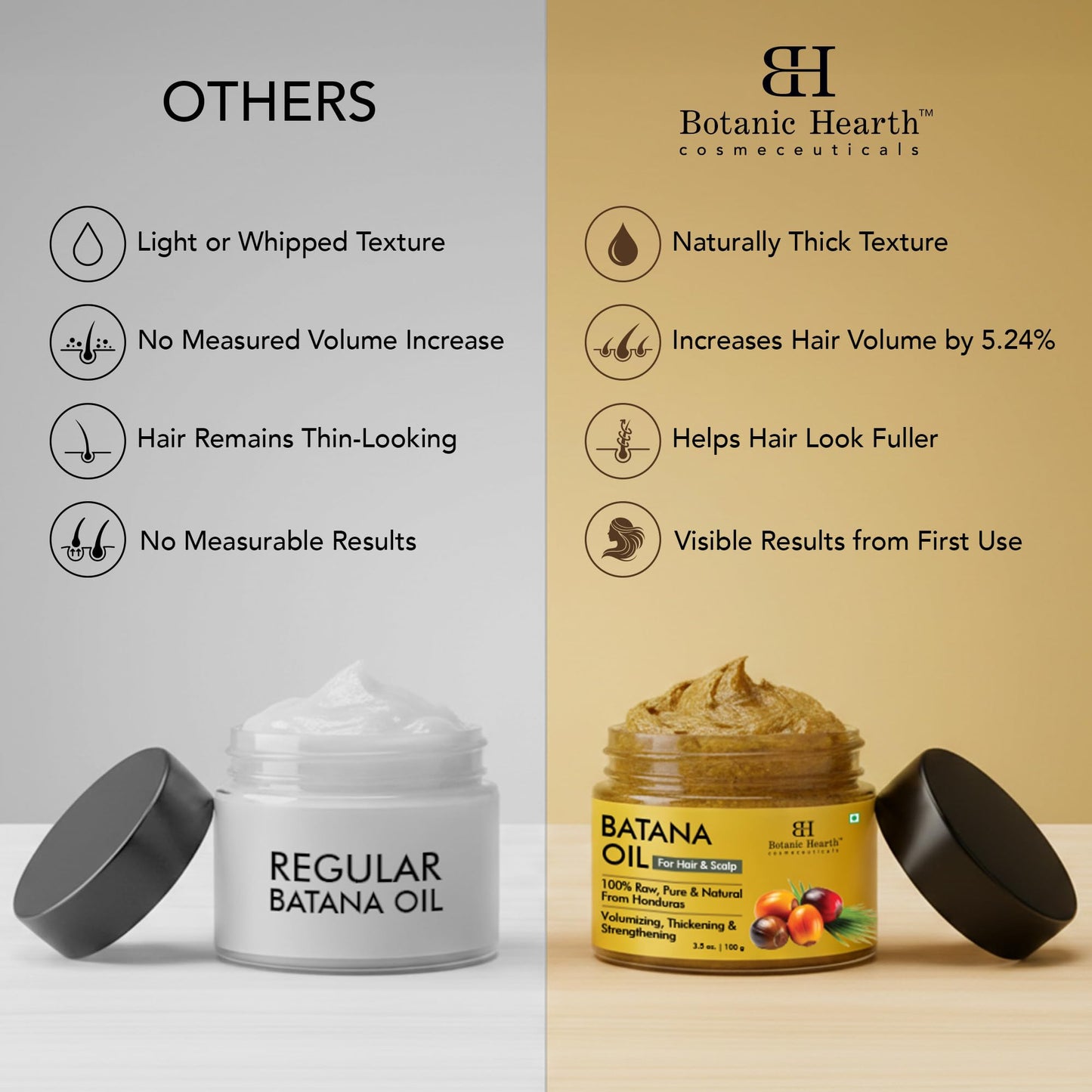 Raw Batana Oil for Hair Growth - 100% Pure, Organic 3.5 fl oz Batana from Honduras for Thick and Strong Natural Hair - Dr. Sebi Unrefined Cold Pressed Cosmetic Scalp Mask Gifts for Women (1 Pack)