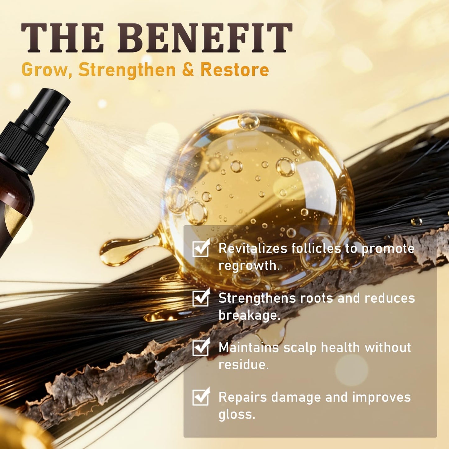 5% Minoxidil Hair Growth Serum for Men & Women - Extra Strength Biotin Formula with Rosemary & Batana Extract | 3.38 Oz