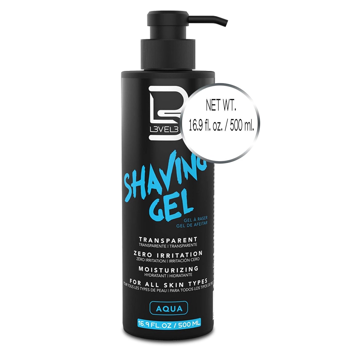 L3 Shaving Gel - Non-Irritating Straight Razor Gel for Smooth Shaves | Refreshing Aqua Scent