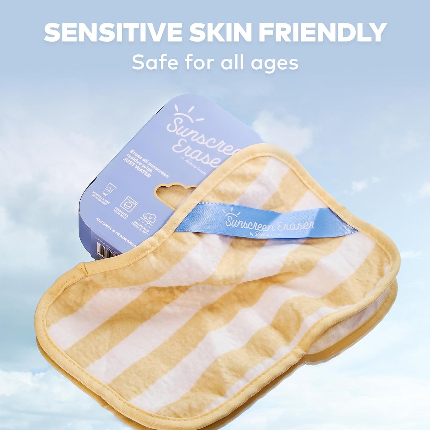 Sunscreen Eraser - Effortlessly Remove Zinc & Mineral Sunscreen with Water | 1 Count