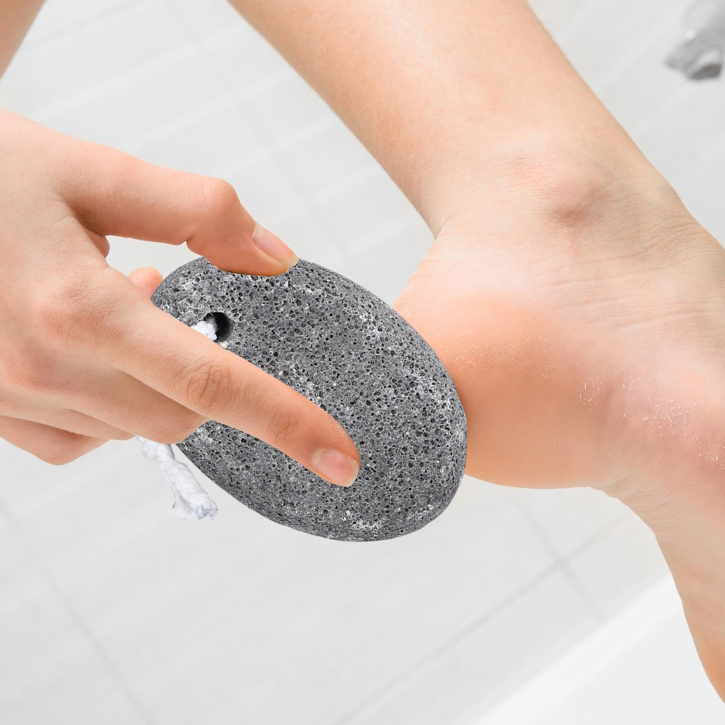 Pumice Stone Foot Exfoliator Callus Remover Pedicure Tool for Women Men Wife Husband Shower or Bath Foot Care 1 Pcs(Grey)