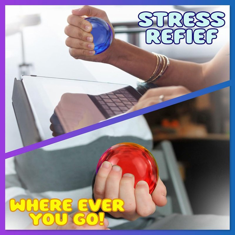 Stress Balls for Adults - 18 Pack XL Fidget Toys for Anxiety Relief | Calming Squishy Balls for Autism & ADHD