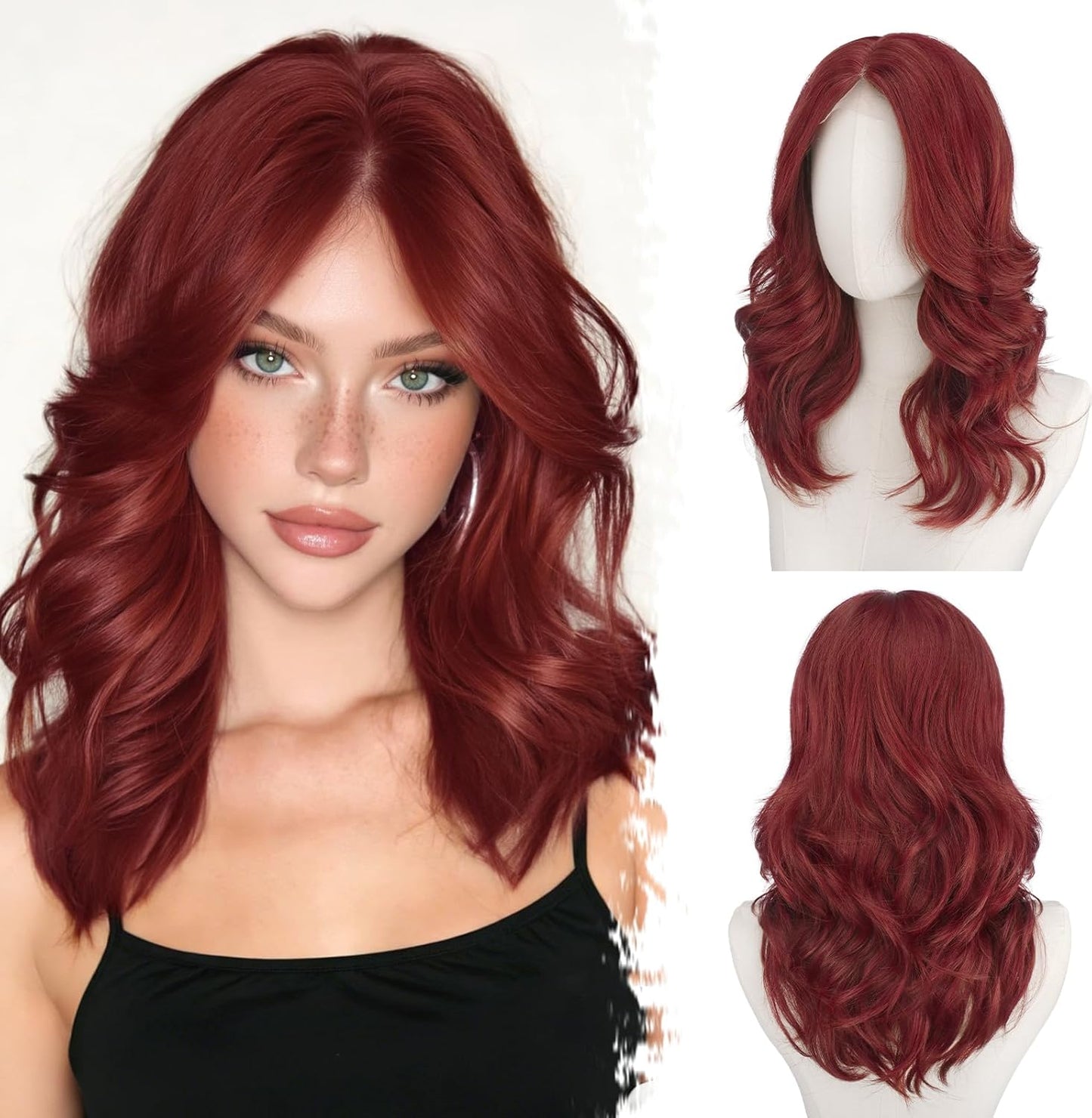 Short Wavy Layered Ash Blonde Wig | Shoulder-Length Body Wave with Face-Framing Bangs