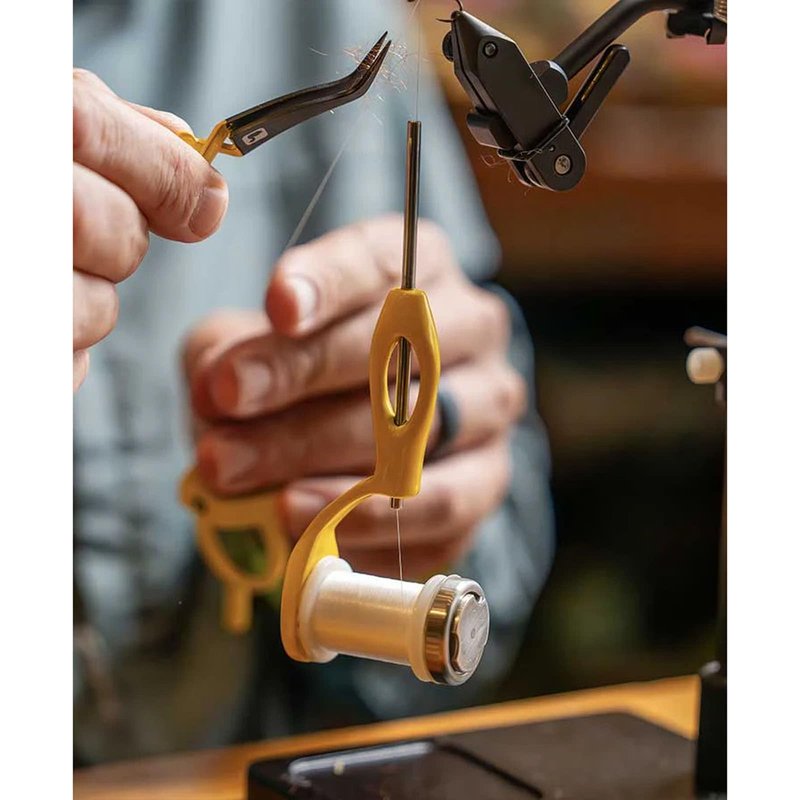 Loon Ergo Bobbin Fly Tying Tool, Ergonomic Handle, Adjustable Tension (Yellow)
