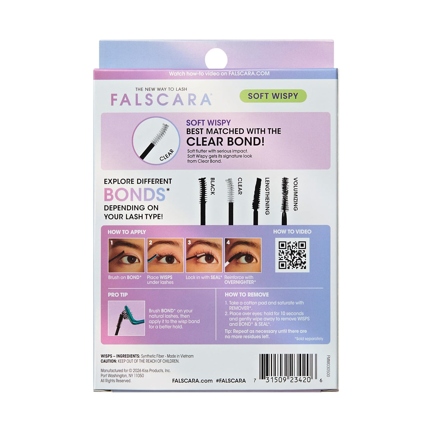 Falscara, False Eyelashes, Lash Clusters, 'Soft Wispy', 8mm-14mm, Includes 50 Wisps, Contact Lens Friendly, Easy to Apply, Reusable Lash Clusters