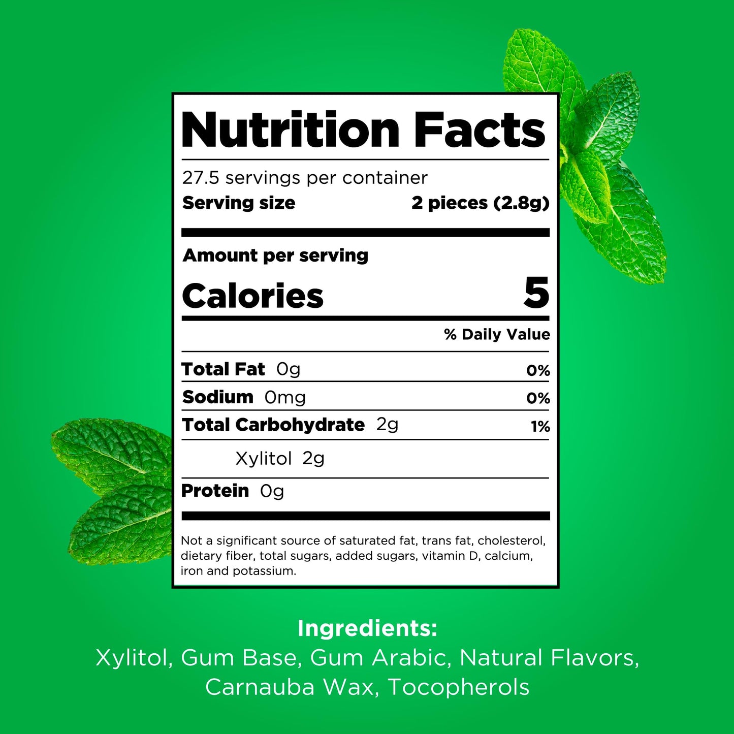 PUR Gum, Spearmint, Xylitol Gum, No Artificial Flavor, 55 Count