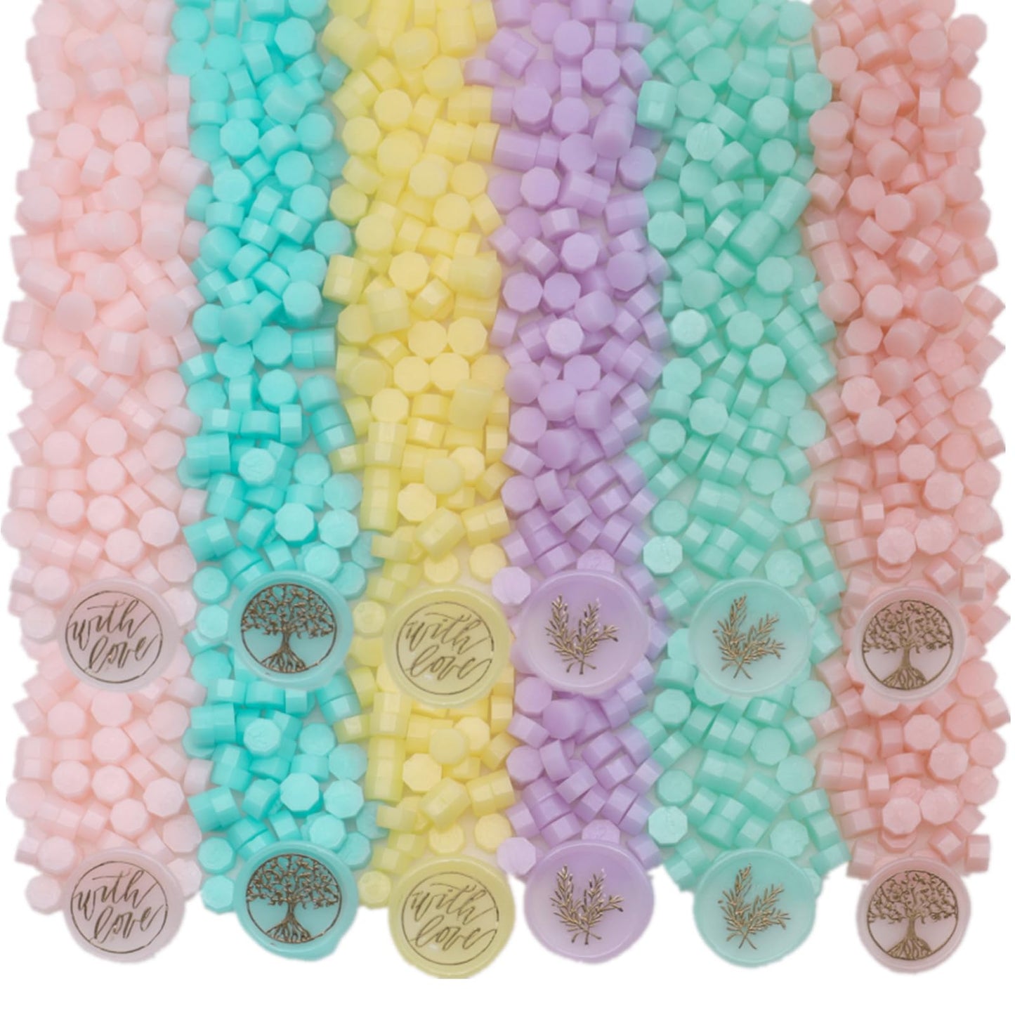 600Pcs Wax Seal Beads,Sealing Wax Beads for Wax Seal Stamp, Wax Seal Beads Set with 6 Colors Perfect for Gift Sealing, Letter Sealing,Wedding Cards Sealing, Envelopes Sealing (TransparentJelly)