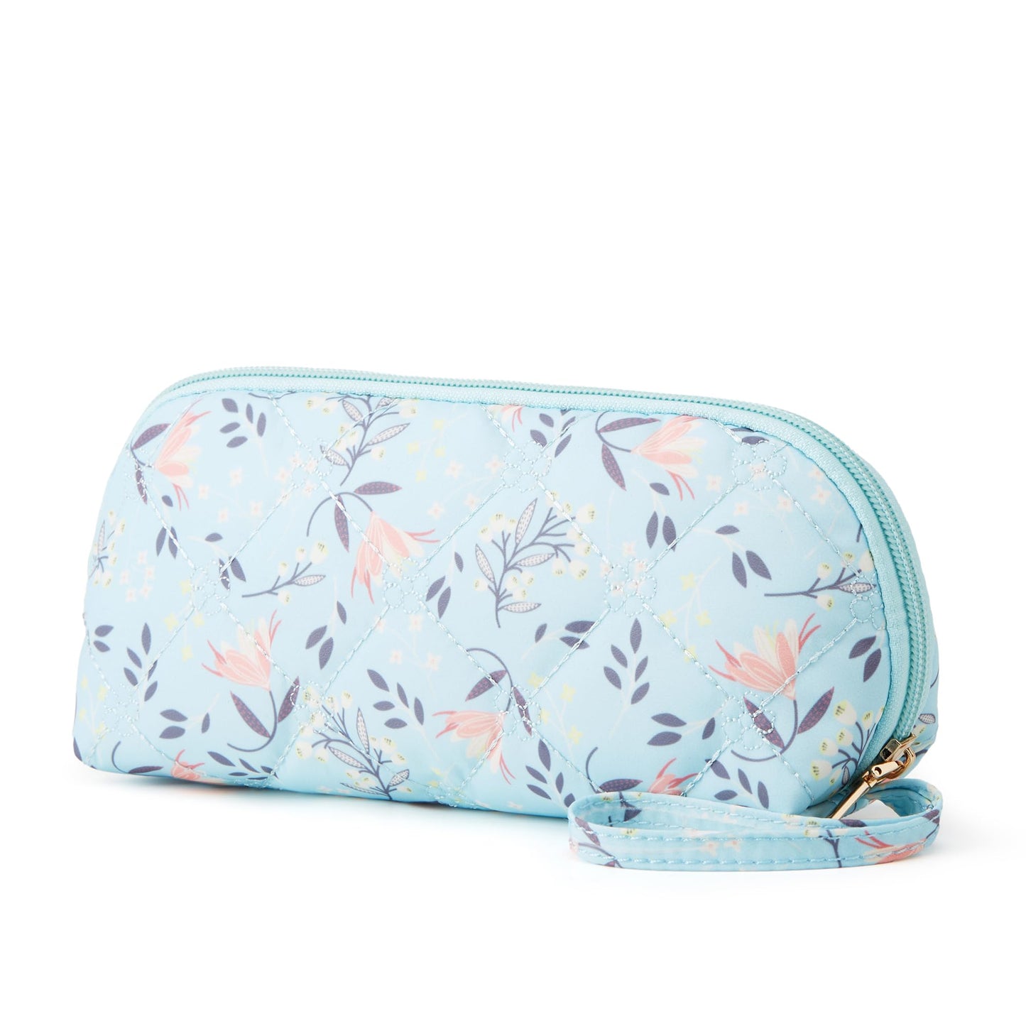 YTL Travel Makeup Bag, Puffer Cosmetic Bag for Women, Waterproof Puffy Padded Make Up Bags, Flat Open Portable Organizer Case Toiletry Bag Pouch Purse for Skincare, Brushes & Travel Essentials