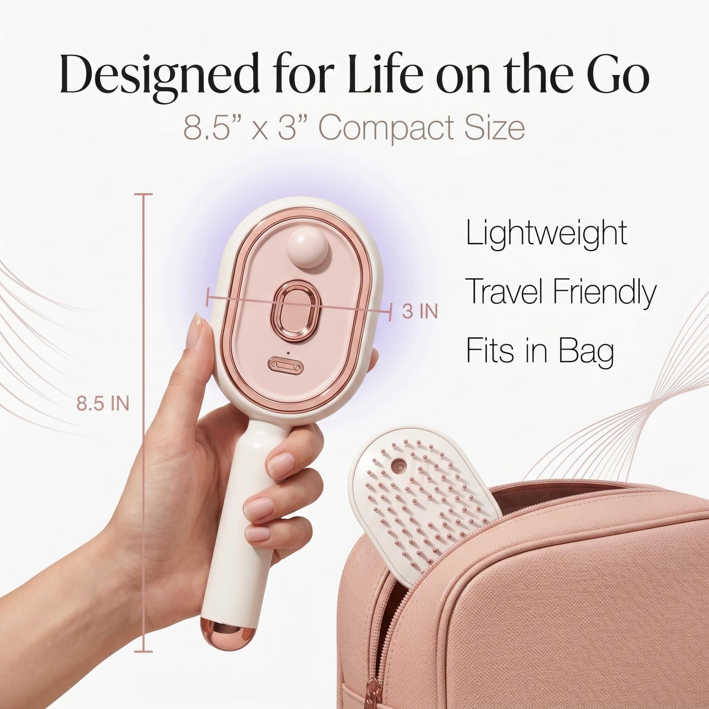 Electric Spray Air Cushion Massage Comb, 2026 New Retractable Steam Hair Brush for Women, Strong, Less Breakage, No Hair Residue, Both Long and Short Hairs, Reduce Frizz