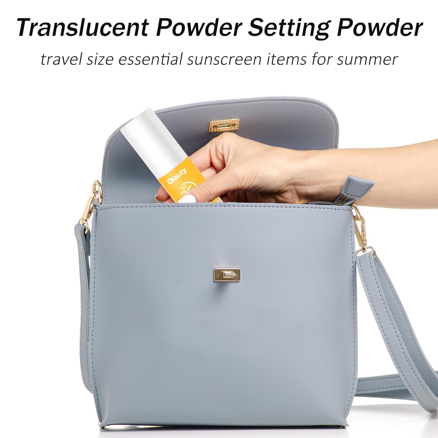 Mineral Powder Sunscreen SPF 35 - Translucent Brush-On Face & Scalp Sunblock | Lightweight Oil Control, Natural Matte Finish