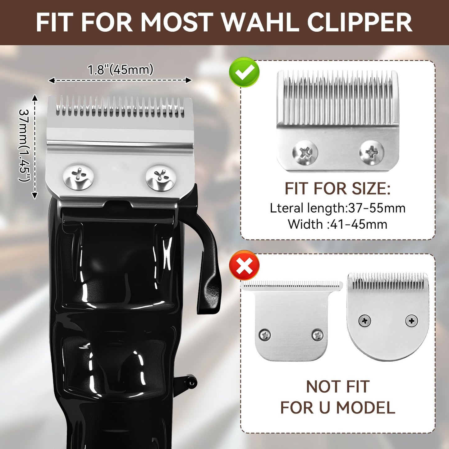 Professional for Wahl Clipper Guards Cutting Guides Set, 10Pack Hair Clipper Guards Set Compatible with Most Wahl Clippers, Cutting Lengths from 1/16" to 1" (1.5mm to 25mm)
