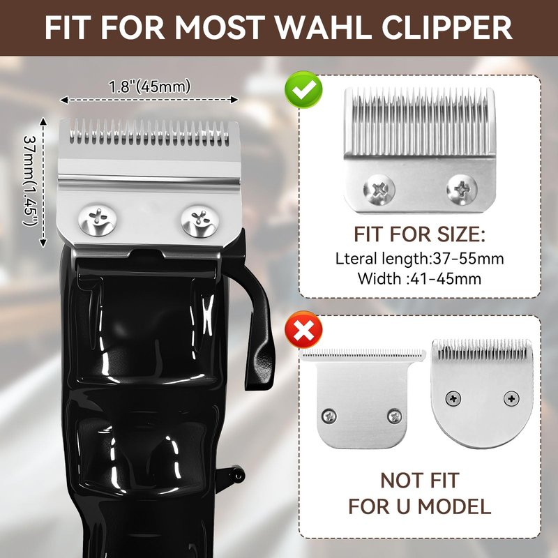Professional for Wahl Clipper Guards Cutting Guides Set, 10Pack Hair Clipper Guards Set Compatible with Most Wahl Clippers, Cutting Lengths from 1/16" to 1" (1.5mm to 25mm)