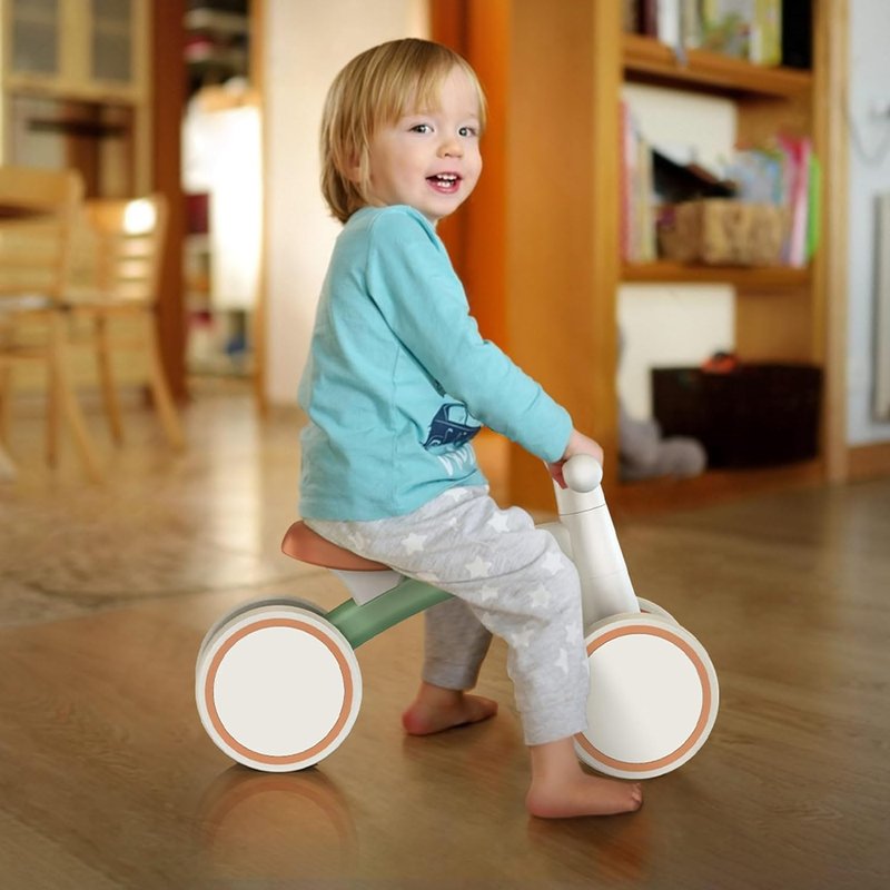 Baby Balance Bike for 1 Year Old - 4-Wheel Toddler Bike | Safe & Fun for 12-24 Months