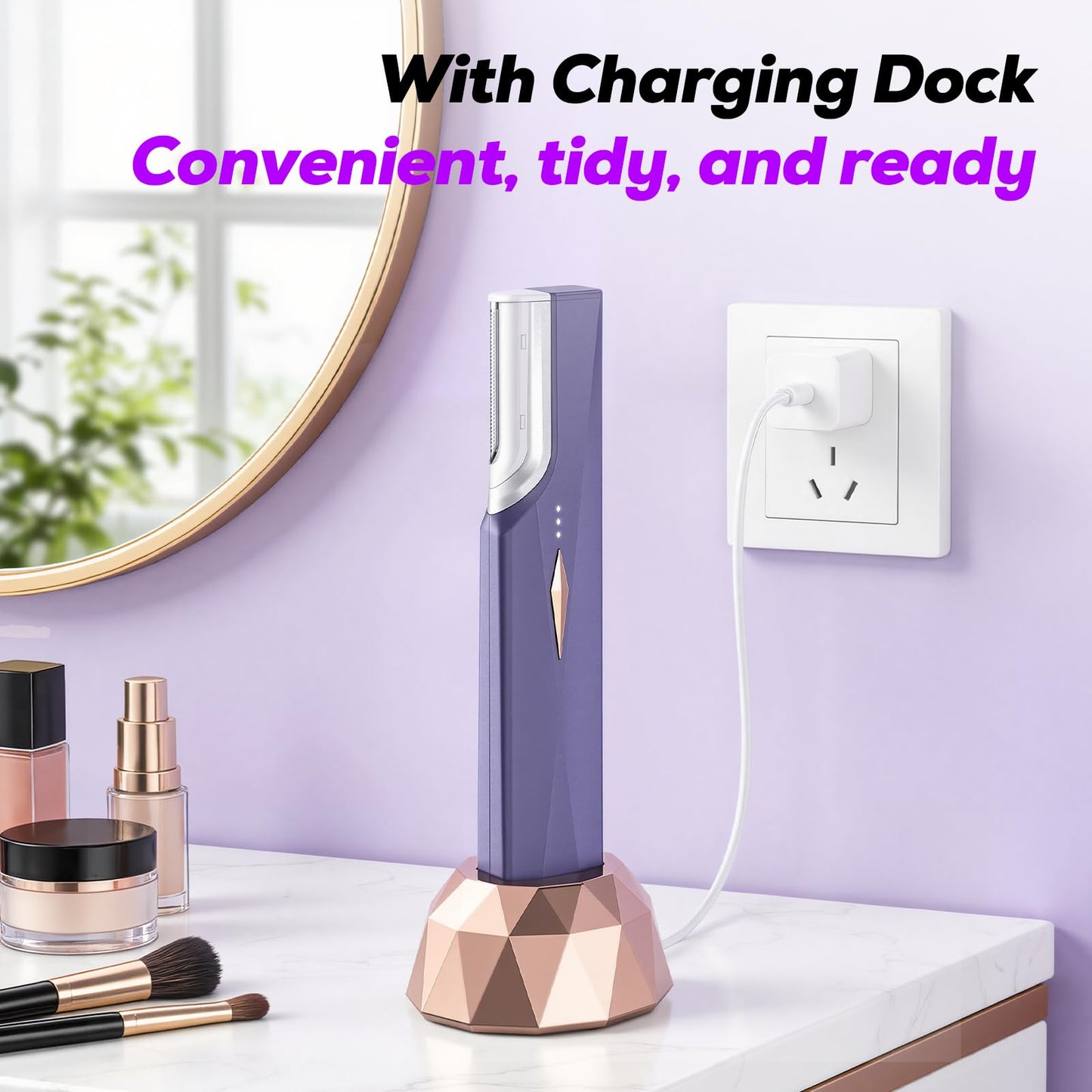 COPCOP Sonic Dermaplaning Tool & Eyebrow Trimmer for Women with Built-in LED Light â Gentle Dermaplane Razor for Peach Fuzz Removal & Facial Hair, 10 Replacement Blades, Smooth & Radiant Skin
