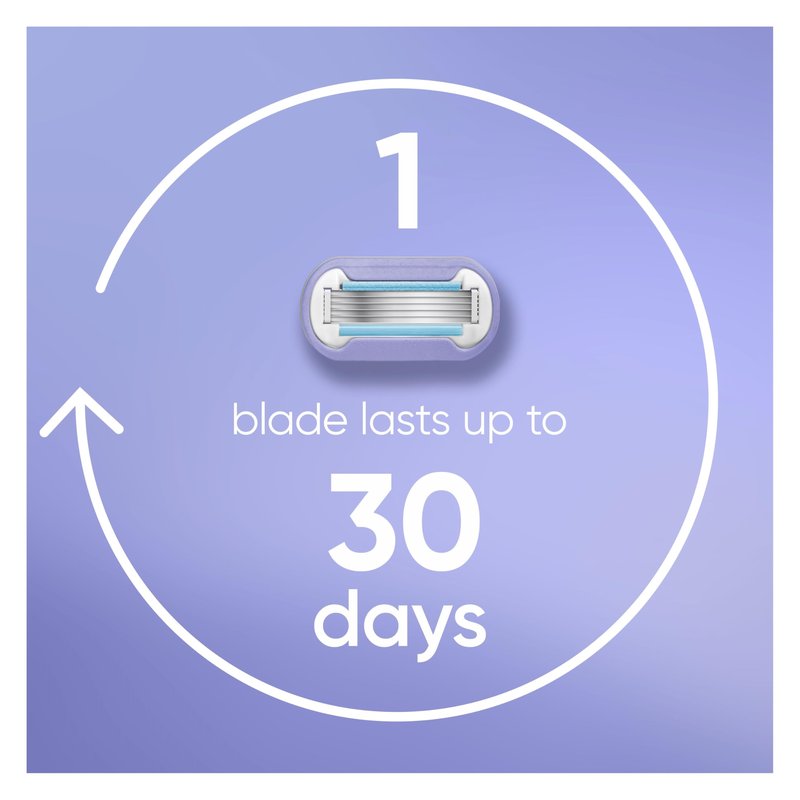 Gillette Venus Deluxe Smooth Swirl Women's Razor + 3 Razor Blade Refills, with Flexiball Technology, Lubrastrip with A Touch of Vitamin E