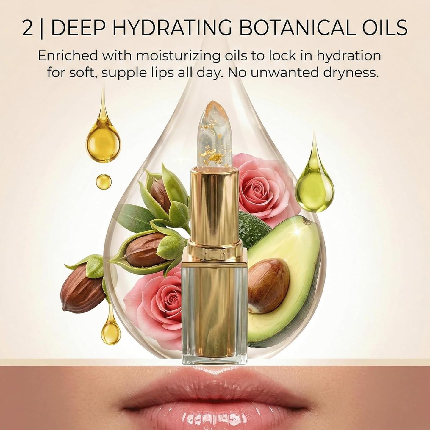 REATIFUL Skin-Adaptive Lipstick,Signature Ph Color Changing Lipstick,Long Lasting 24 Hours Moisturizing Glossy Shine Lip Gloss for Women (1pcs)