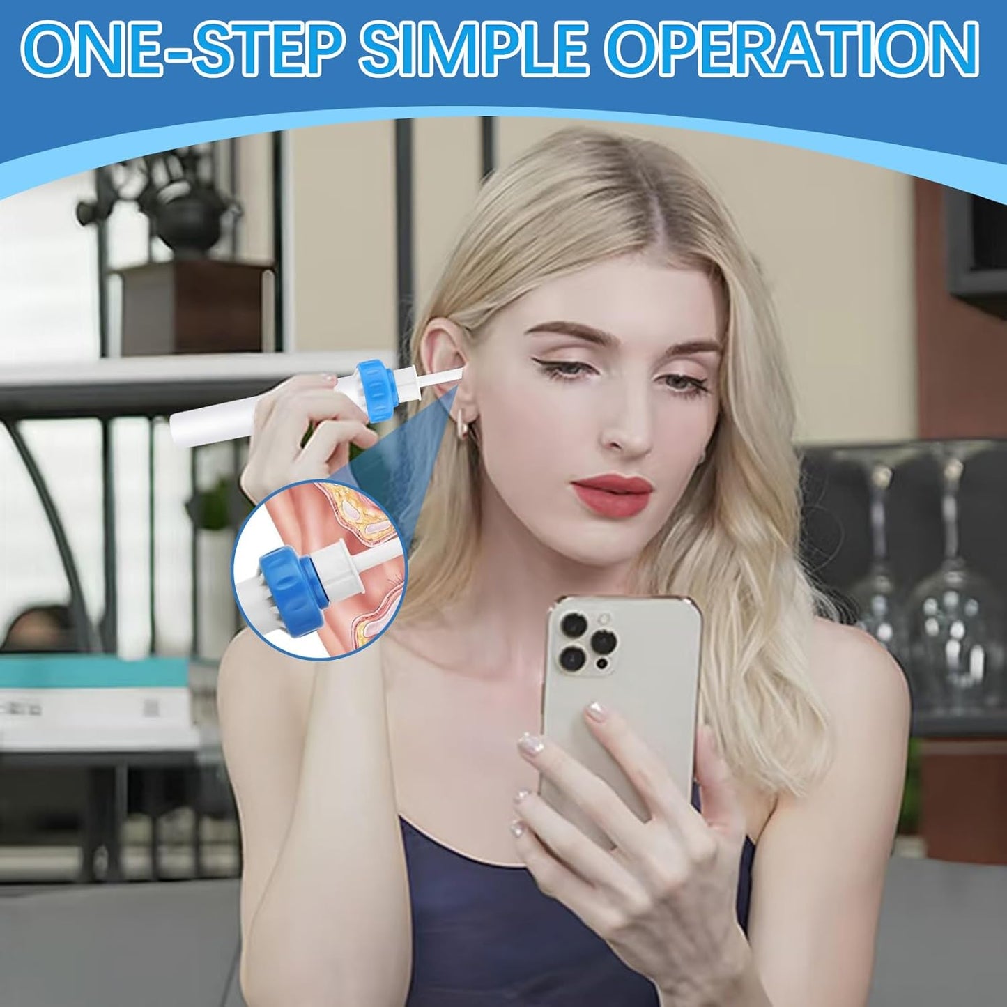 Electric Ear Wax Removal Tool - Vibration Suction & Soft Silicone Tips | Portable Case Included