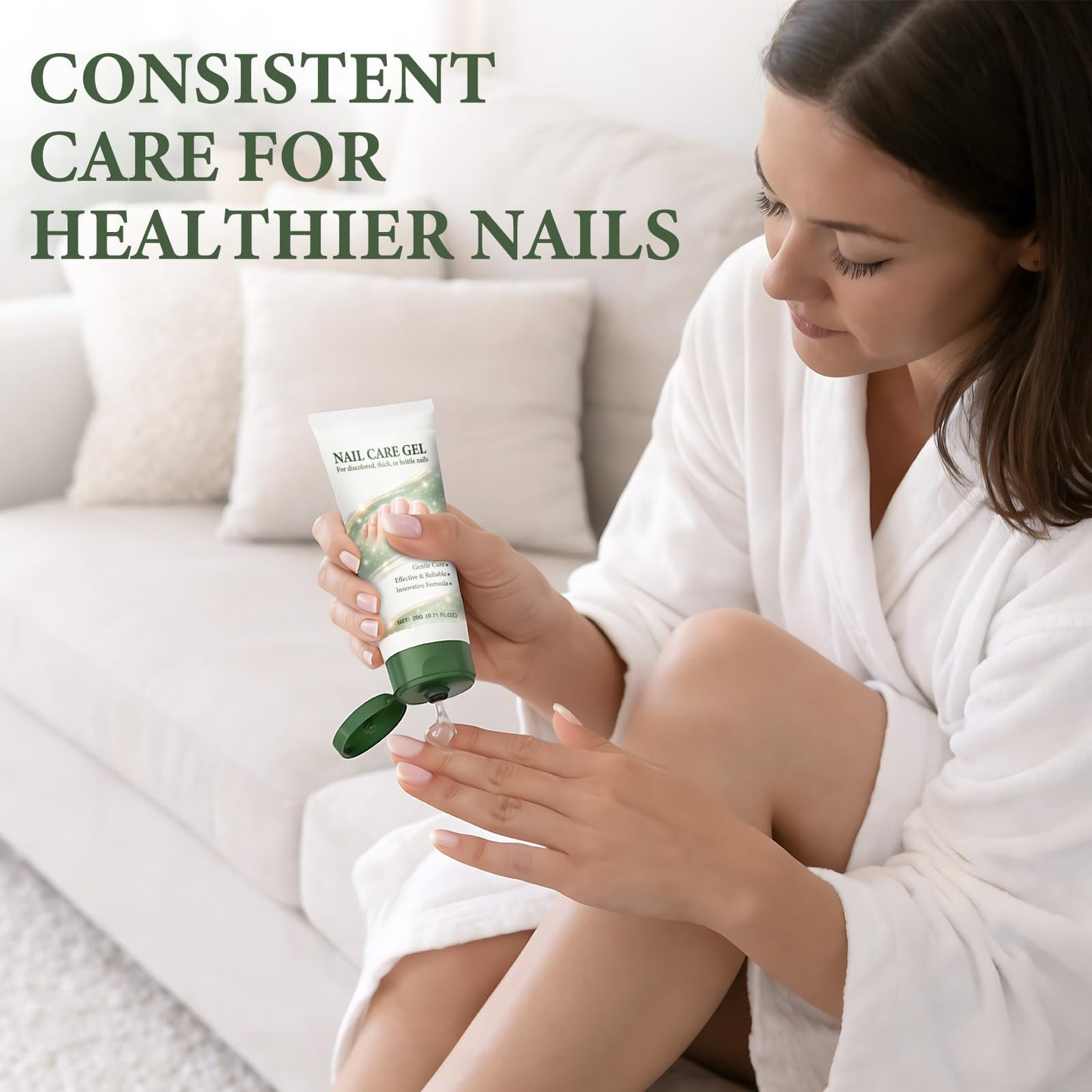 Nail Repair Gel, Nail Growth Serum, Toe Nail homFungusgo, Nail Strengthening Serum for Damaged, homBrittle & Thin Nails, Nourishing Formula, Fast Absorbing, Enhances Nail Appearance 20g