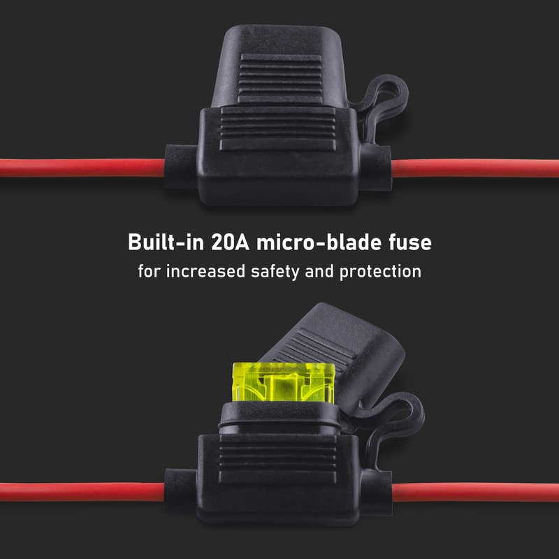 SafeAMP Wire Harness Compatible with NOCO(R) GC008 X-Connect, M10 (3/8in) XL Eyelet Terminal Connector