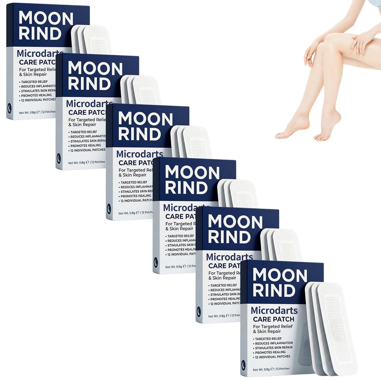 Moon Rind VeinTarget Microdarts Patch - Professional Varicose Veins Treatment for Legs | Natural Ingredients, 3 Pcs