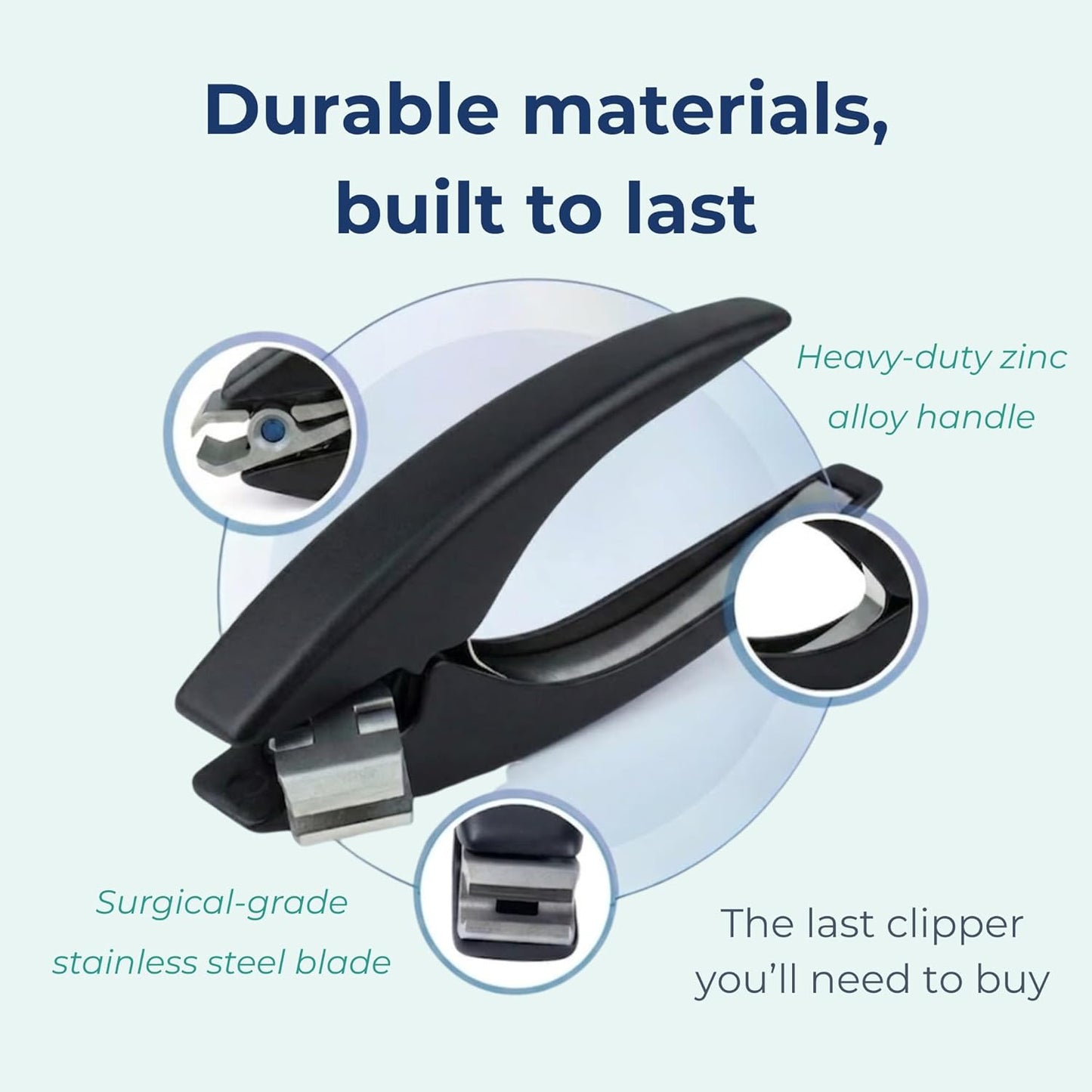 Heavy-Duty Toenail Clipper - Ergonomic 180° Swivel Head for Thick Nails | Ideal for Seniors & Arthritis Relief