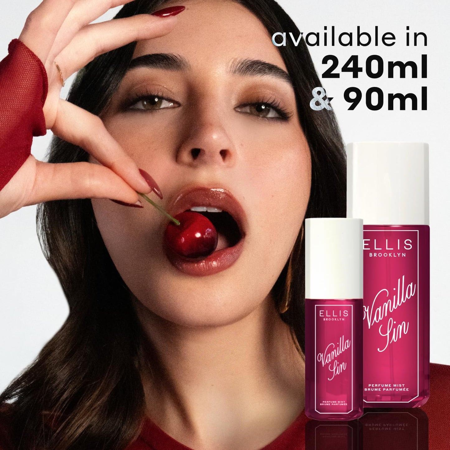 Ellis Brooklyn VANILLA SIN Perfume Mist, Gourmand Scent with Black Cherry, Freesia & Bourbon Vanilla, Vegan, Cruelty-Free, Sustainable Ingredients, Made in USA, 90ml/3 fl oz