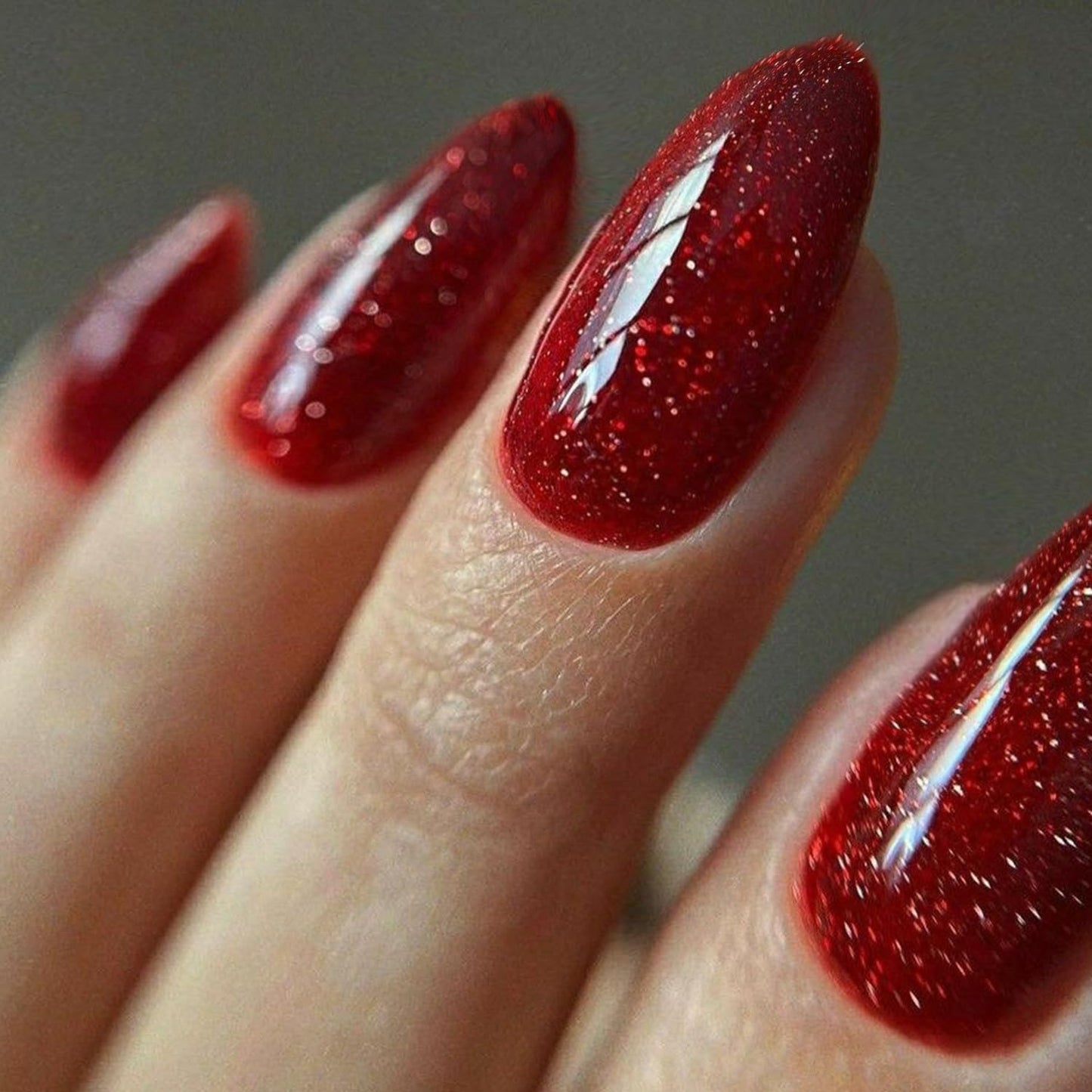 Glamermaid Cherry Red Press-On Nails - Handmade Jelly Soft Gel | Medium Almond & Stiletto Shapes