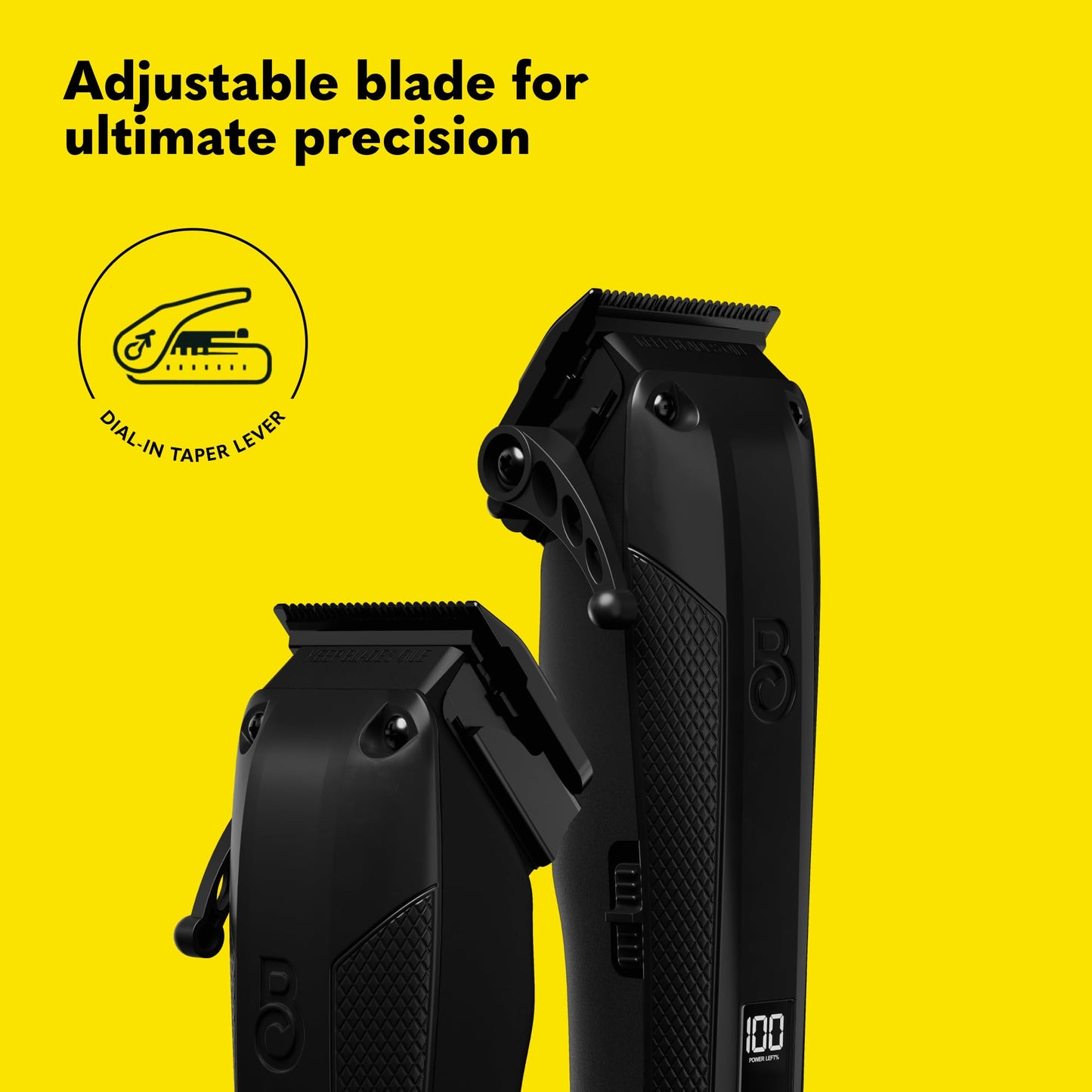 The Beard Club Pro Beard Trimmer for Men - Professional Men's Hair Trimmer for Barbers - Electric Cordless Rechargeable High Power 13,000 RPM - 10 Guides - Taper Lever - Diamond Like Carbon Blades
