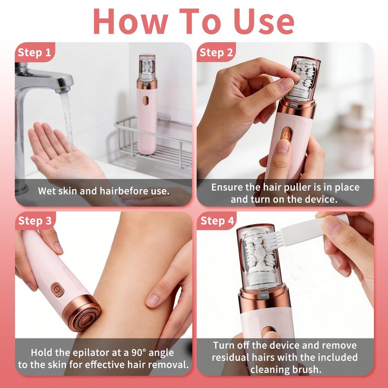 Women Face Epilator,2-in-1 Dual Head Gentle Face Razor with Built-in LED Light Precision Perfect for Lips,Upgrades Rechargeable Electric Hair Removal Device,Chin,Neck,Leg,Arms and Cheeks