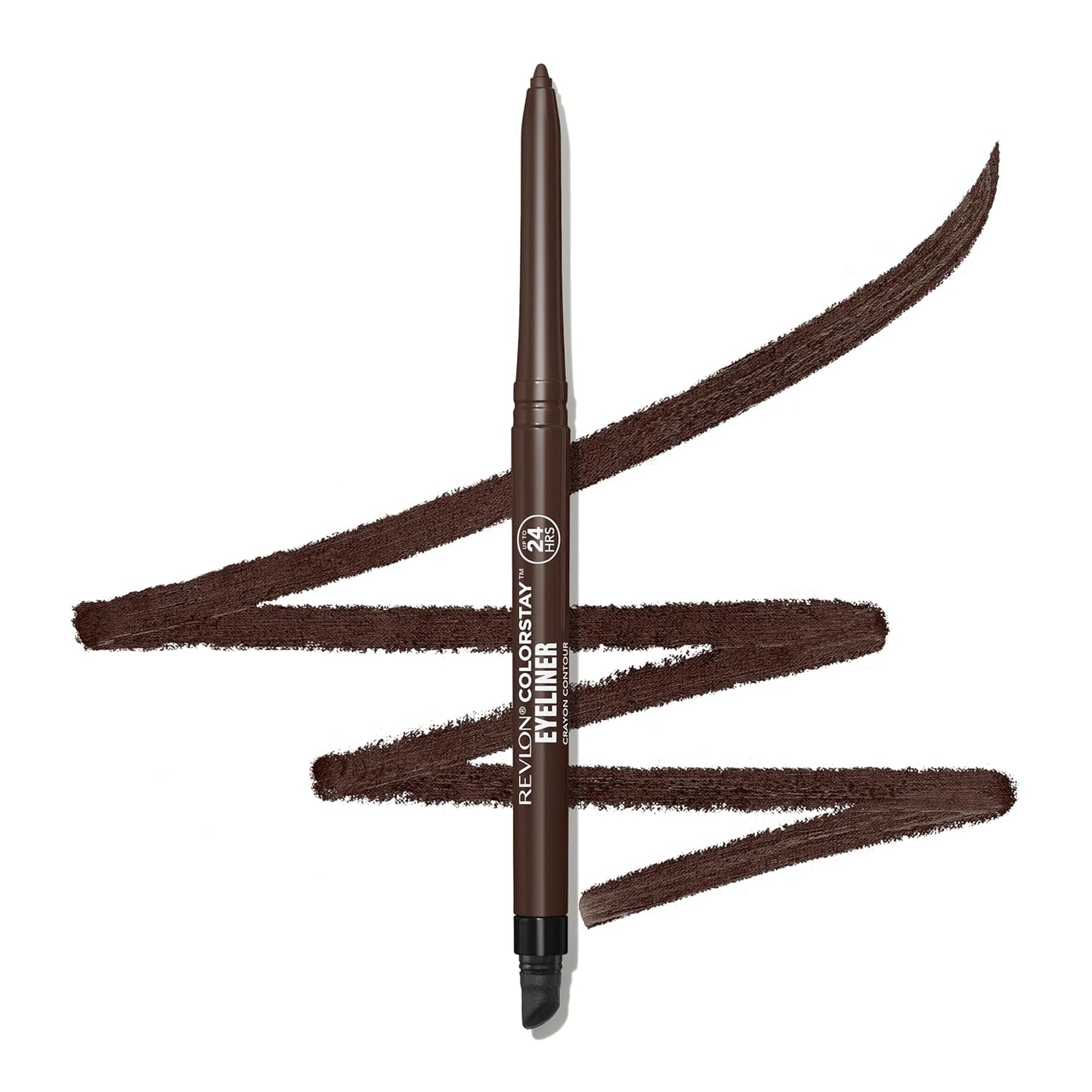 Revlon ColorStay Waterproof Eyeliner Pencil - Smudge-Proof, Long-Lasting Matte Finish | 202 Black Brown, 0.01 oz
