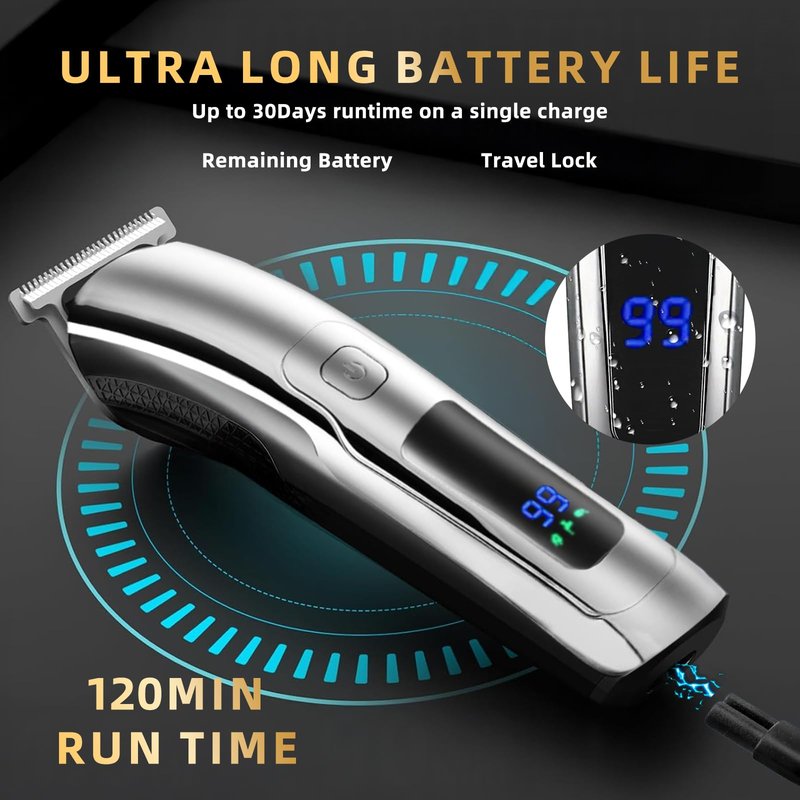Beard Trimmer for Men, 20 Length Settings, Waterproof Electric Razor for Men, Hair Trimmer, Nose Hair Trimmer, Cordless Hair Clippers, All-in-One Grooming Kit