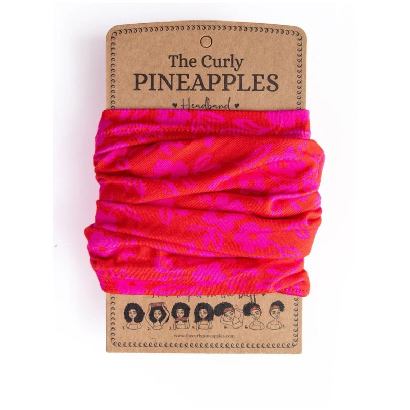 Wide Headbands for Women - Stretchy Non-Slip Boho Hair Bands | Soft Yoga Workout Cloth - Red Pink (Adult Size)