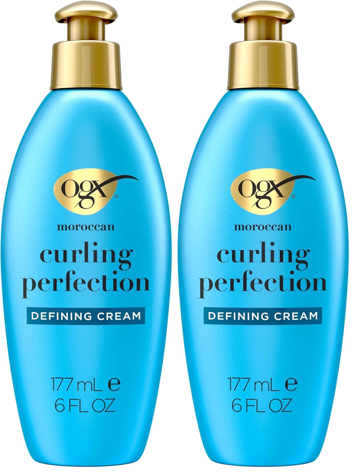 OGX Argan Oil Curl-Defining Cream - Anti-Frizz Formula for All Hair Textures | 6 oz