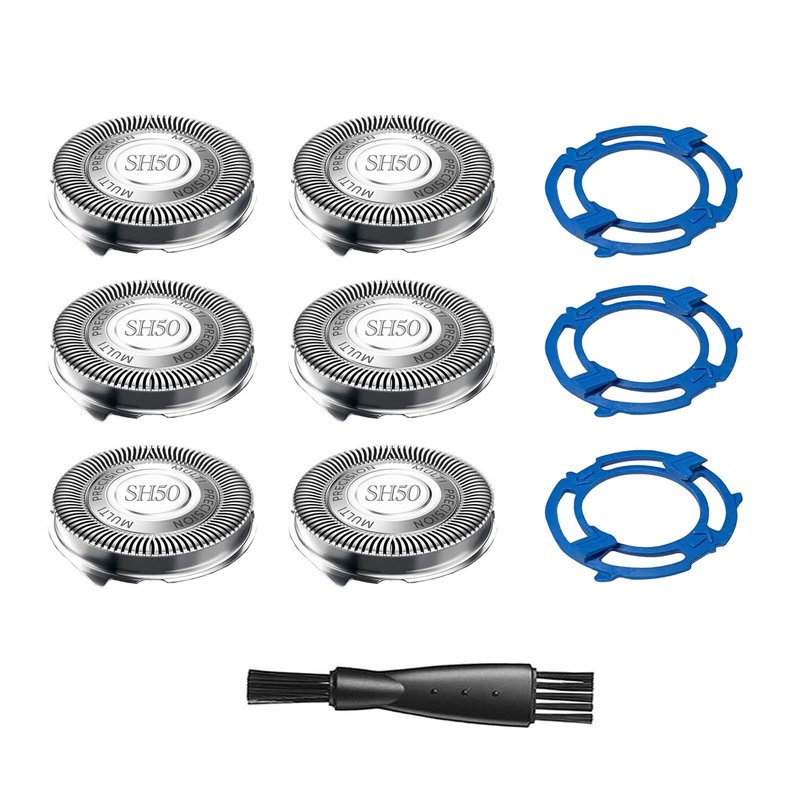 SUPERNB 6Pack SH50 Replacement Heads for Series 5000 6000 Shavers (Rounded Shape), Compatible with AquaTouch (S5xxx/AT7xx/AT8xx) and PowerTouch (PT7xx/PT8xx) Models…