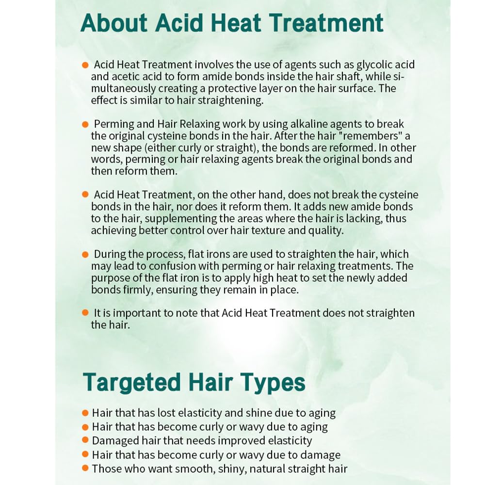 PureStyle Acidic Keratin Bond Treatment | Ammonia-Free & Sulfate-Free Professional Salon Hair Repair for Damaged Dry Frizzy Hair | Natural Straightening Smoothing Heat Treatment with Japanese Formula