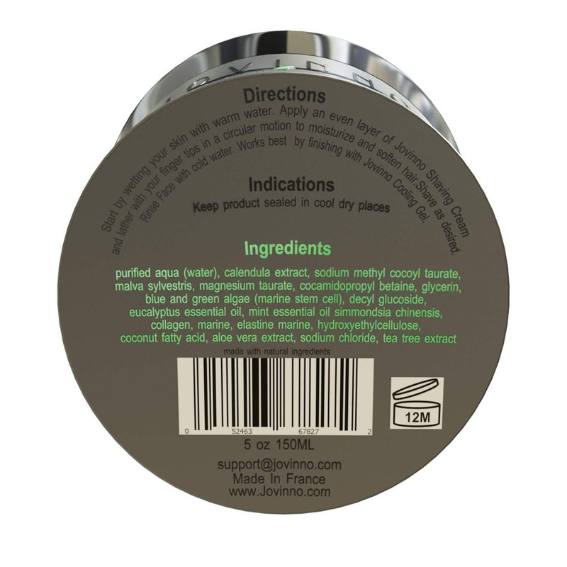 Jovinno Premium Natural Shaving Cream 5oz Made In ƒrance