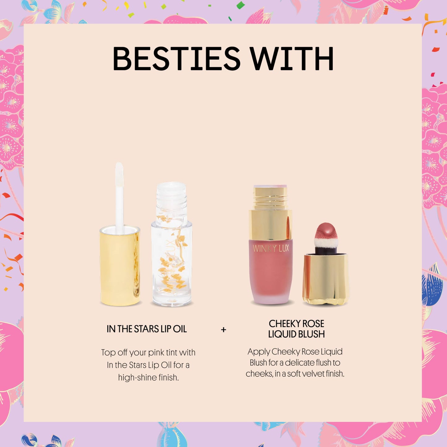 Winky Lux Lavender Glitter Confetti Balm - Hydrating ph Lip Balm, Natural Pink Tint with pH Color Changing, Moisturize & Soften Lips While Leaving Sheer Pink Tint, with Vanilla Scent