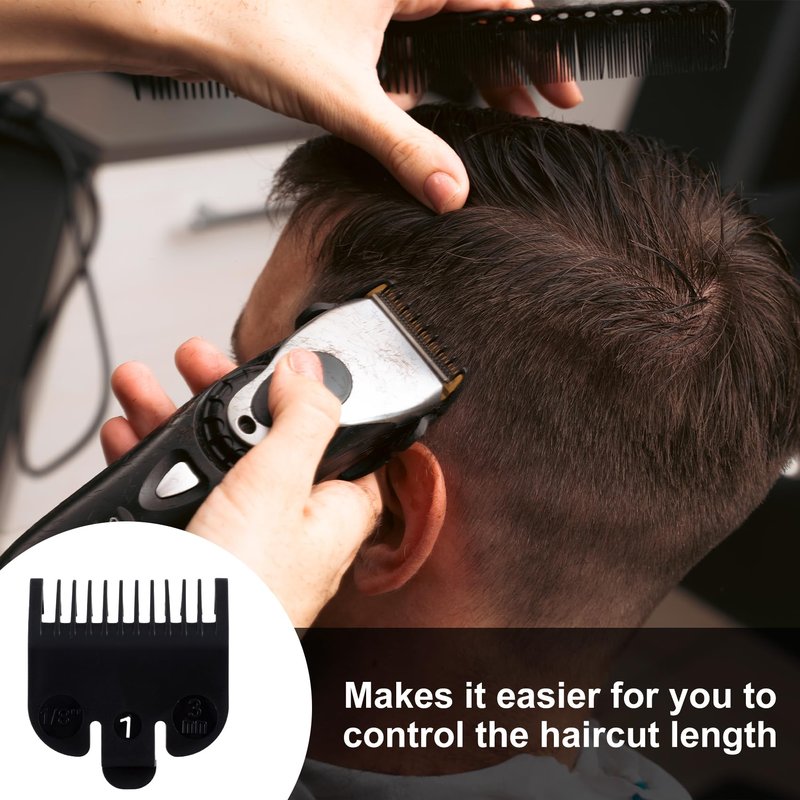 SmallCat 2 Pcs Black Guards for Clippers, #1 Trimmer Guards Replacement, Clipper Guards Set Compatible with Wahx (1/8'', 3mm)