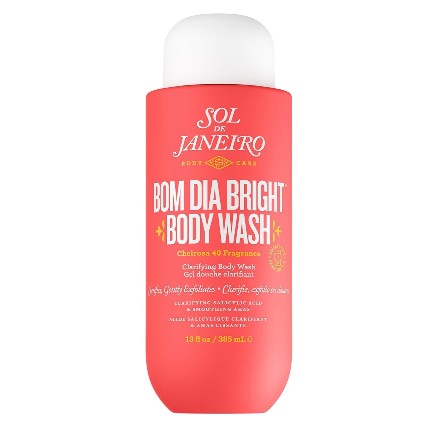 Bom Dia Bright AHA BHA Body Wash - Clarifying Formula for Radiant Skin