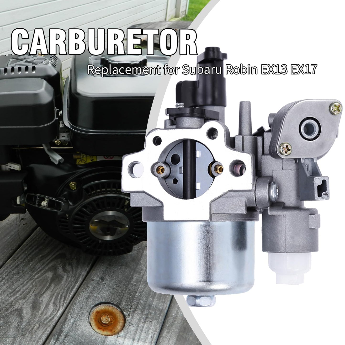 Hoypeyfiy Carburetor with 2 Gaskets, Compatible with Subaru Robin EX13 EX17 EX17D SP17 SP170 Small Engines, Replaces 277-62301-30 277-62301-50