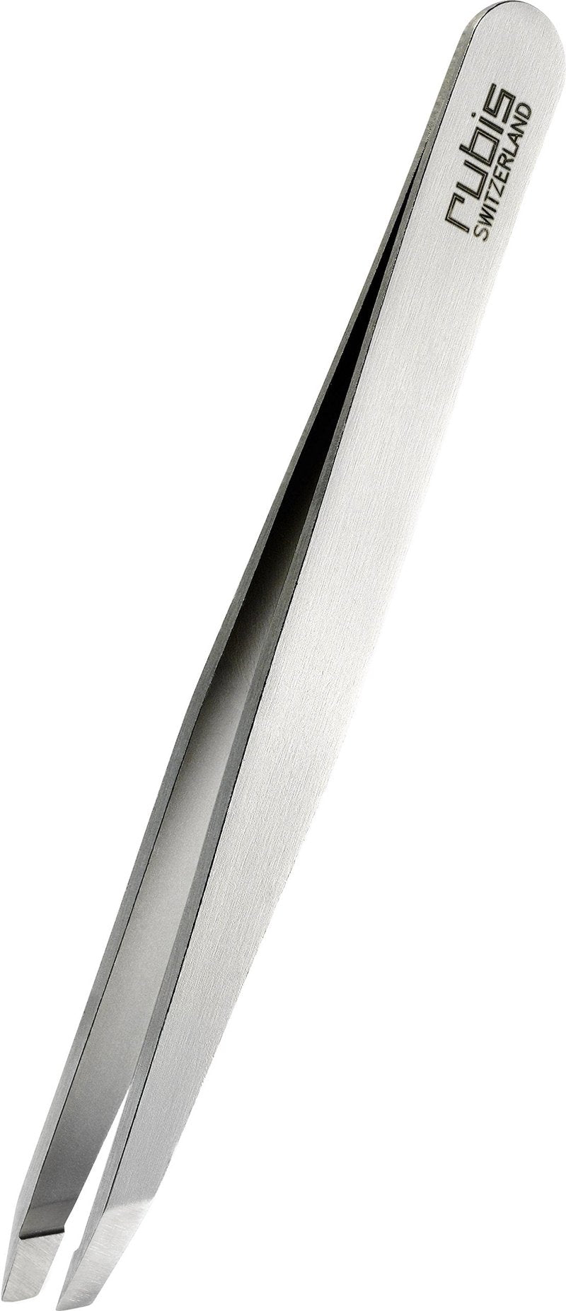 Rubis Switzerland 1K102 Classic Slant Tweezers in Leather Sleeve