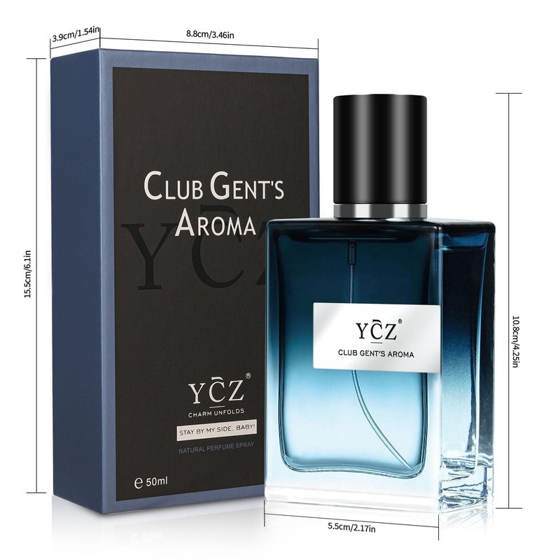 Ycz Club Eau De Parfum for Men, Long Lasting Cologne with Aldehydic & Aromatic Woody Notes, 1.7 Fl Oz Masculine Fragrance for Night Out, Date Night, Parties & Gifts for Men