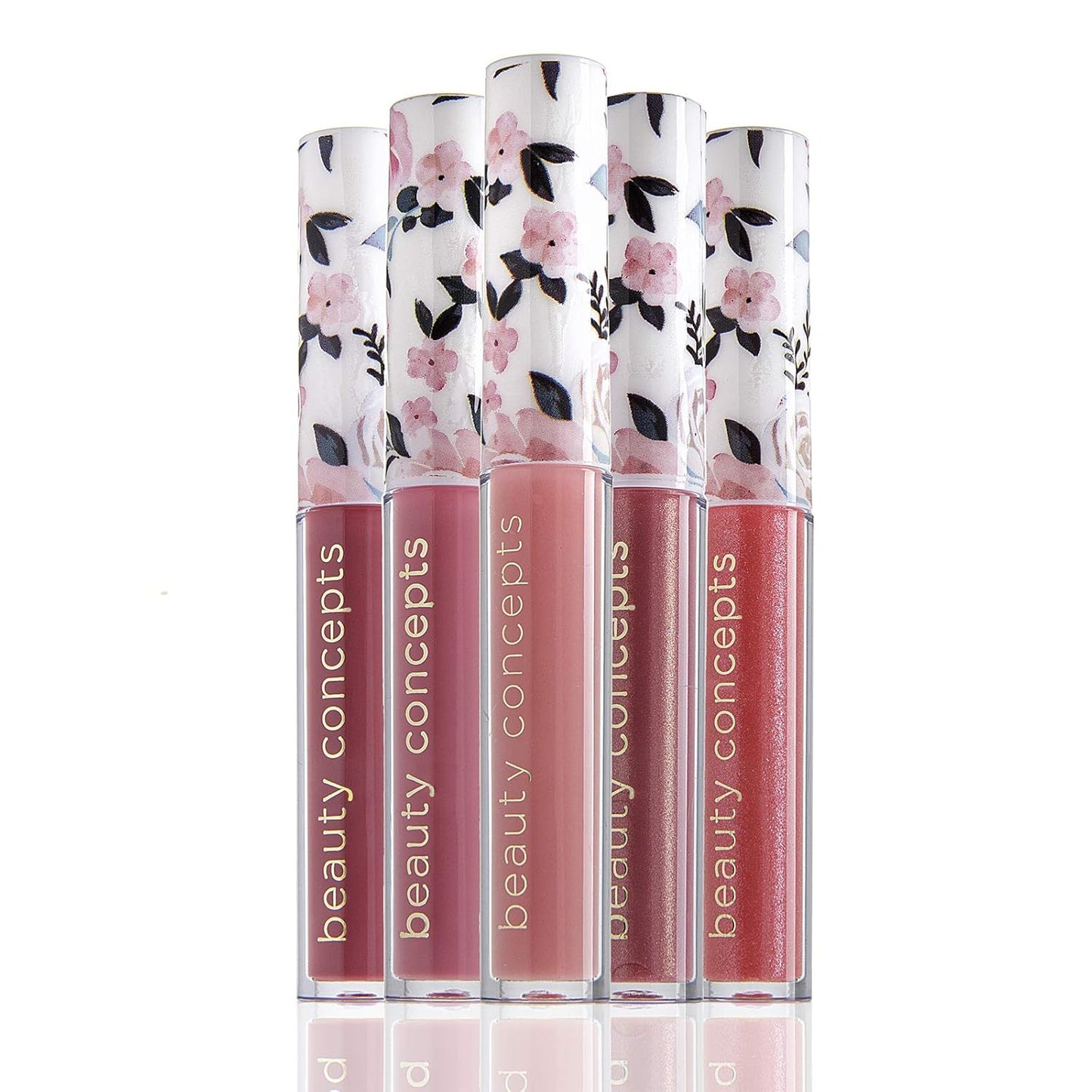 Beauty Concepts Lip Gloss Collection - Shimmering Glossy Lip Makeup Set for Radiant Finish | Neutral Shades