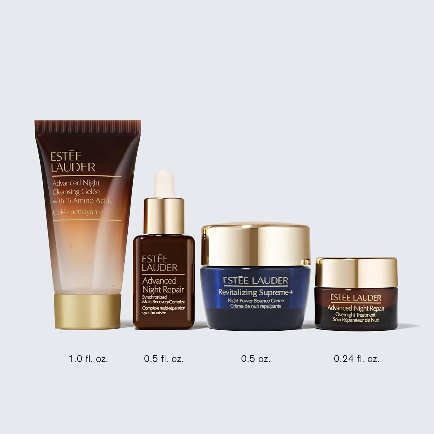 Estée Lauder Dream Skin In One Sleep Skincare Set - Repair, Moisturize & Strengthen | 4-Piece Set with Cleanser, Serum, Moisturizer & Treatment