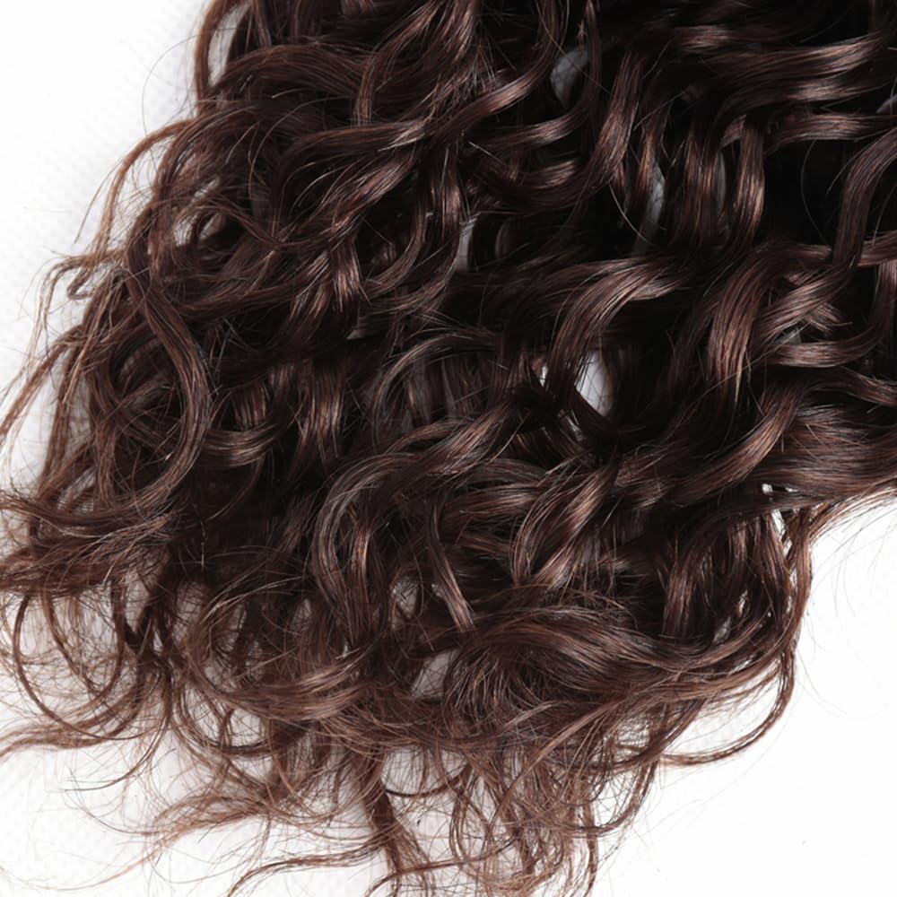 30 32 34 inch #4 Human Hair Bundles Dark Brown Kinky Curly Bundle Chocolate Brown Human Hair Weave Bundle 300g