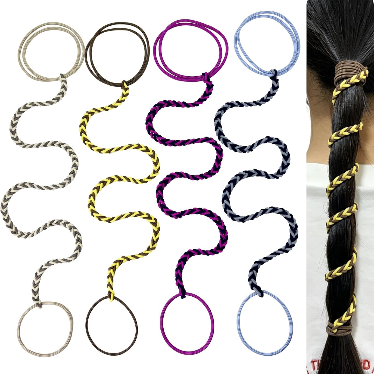 Sports Hair Ties for Women - 25 Pack Soft Nylon Elastic Ponytail Holders for Thick, Curly & Fine Hair | Ideal for Gym, Running & Swimming