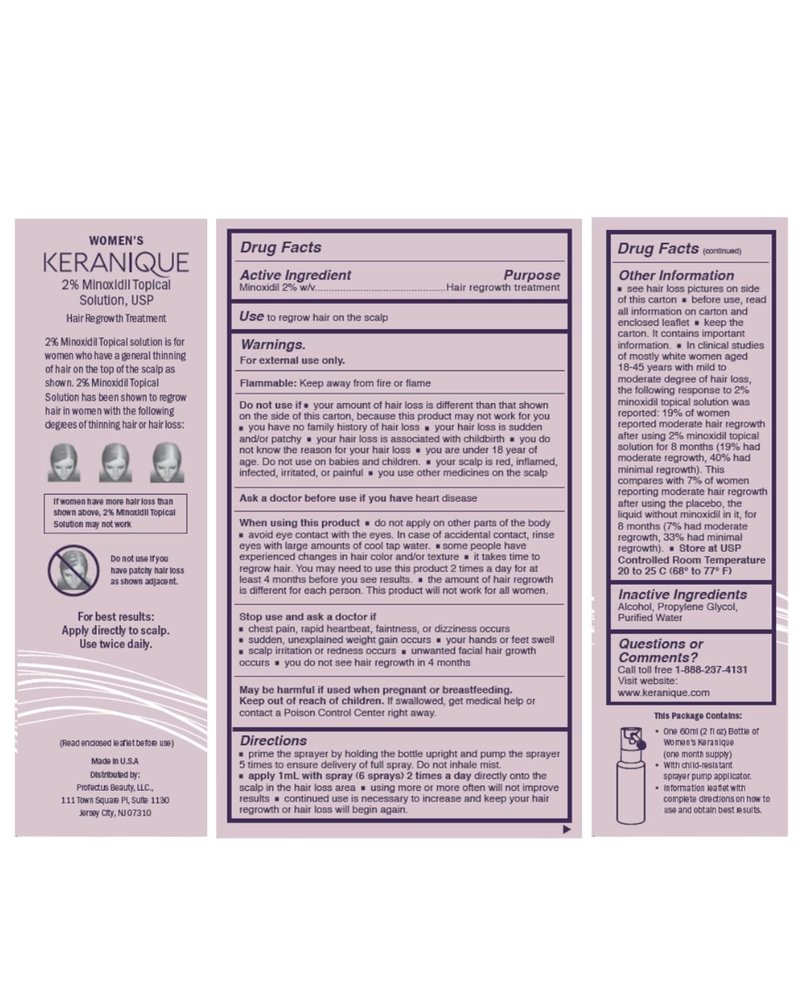 Keranique Hair Regrowth Treatment for Women - 2% Minoxidil Scalp Solution for Thinning Hair | 2 Fl Oz