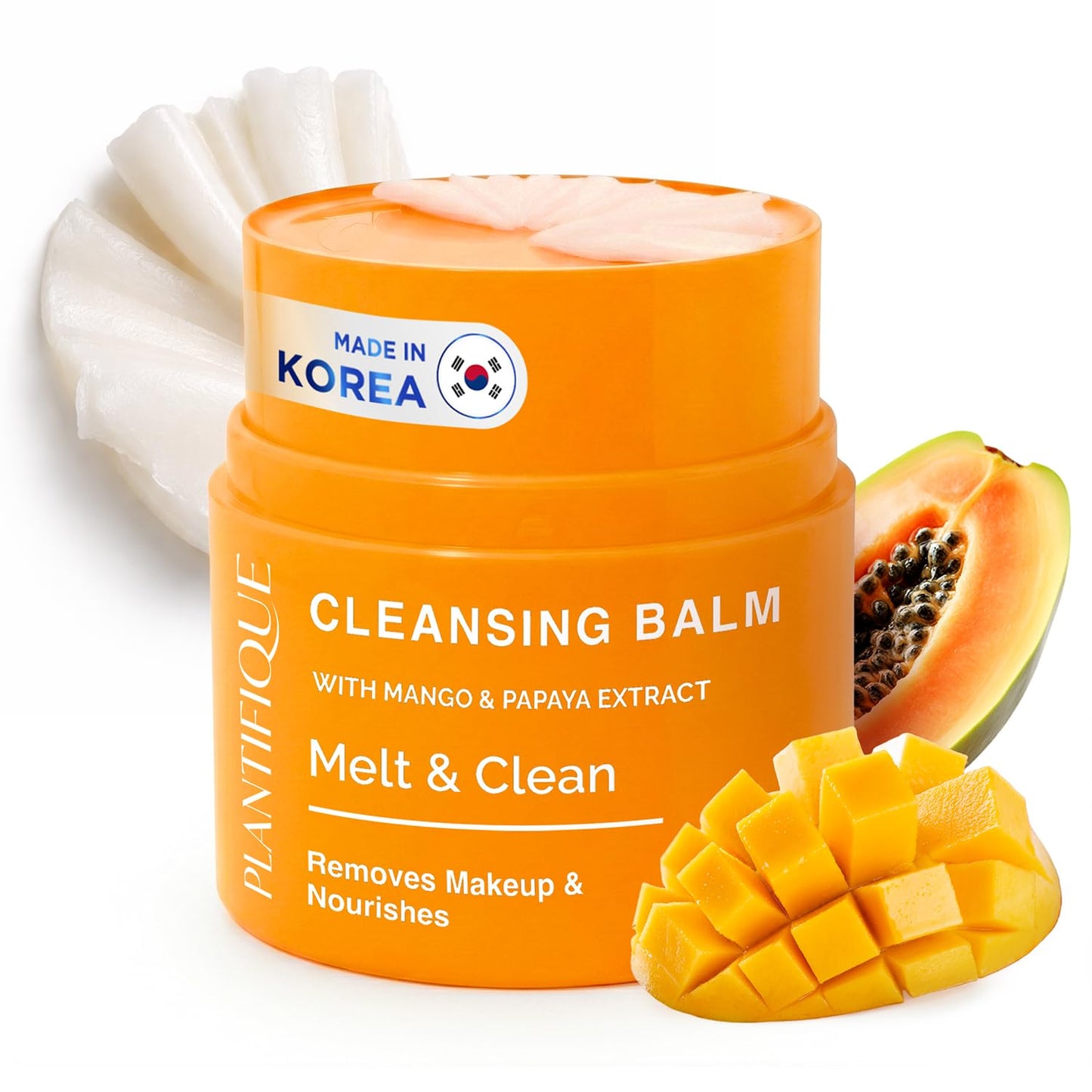 Korean Cleansing Balm Makeup Remover - Nourishing Melting Cleanser with Mango & Papaya Extracts | 1.41 oz / 40 g
