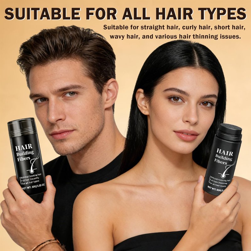 ZHISHUDL Hair Fibers for Thinning Hair for Men & Women Hair Building Fibers Instant Cover Up & Volume Instantly Hair Filler - 02 Dark Brown