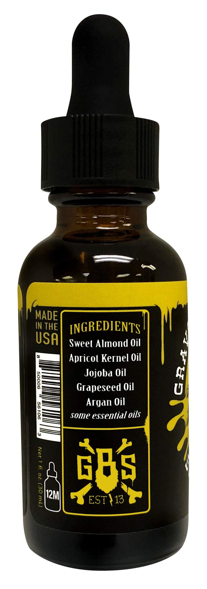 Grave Before Shave Teakwood Beard Oil 1 oz. bottle with dropper top dispenser
